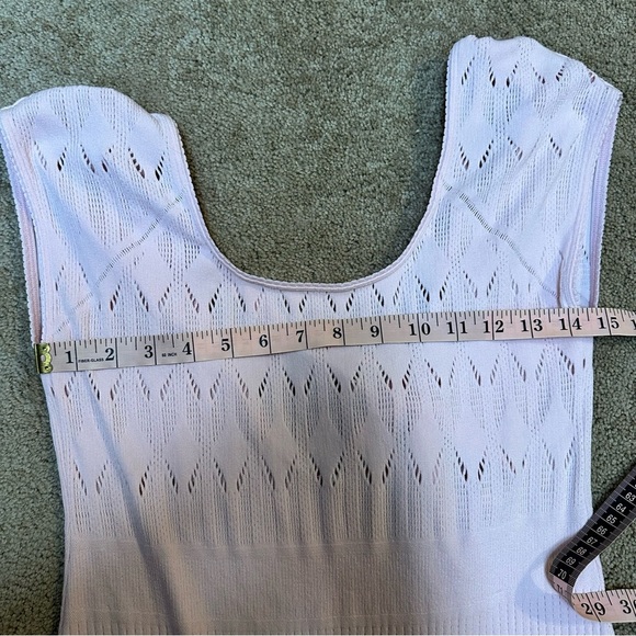 Free People Light Pink Bodycon Stretch Midi Maxi Long Dress Short Sleeve M/L - Picture 7 of 9